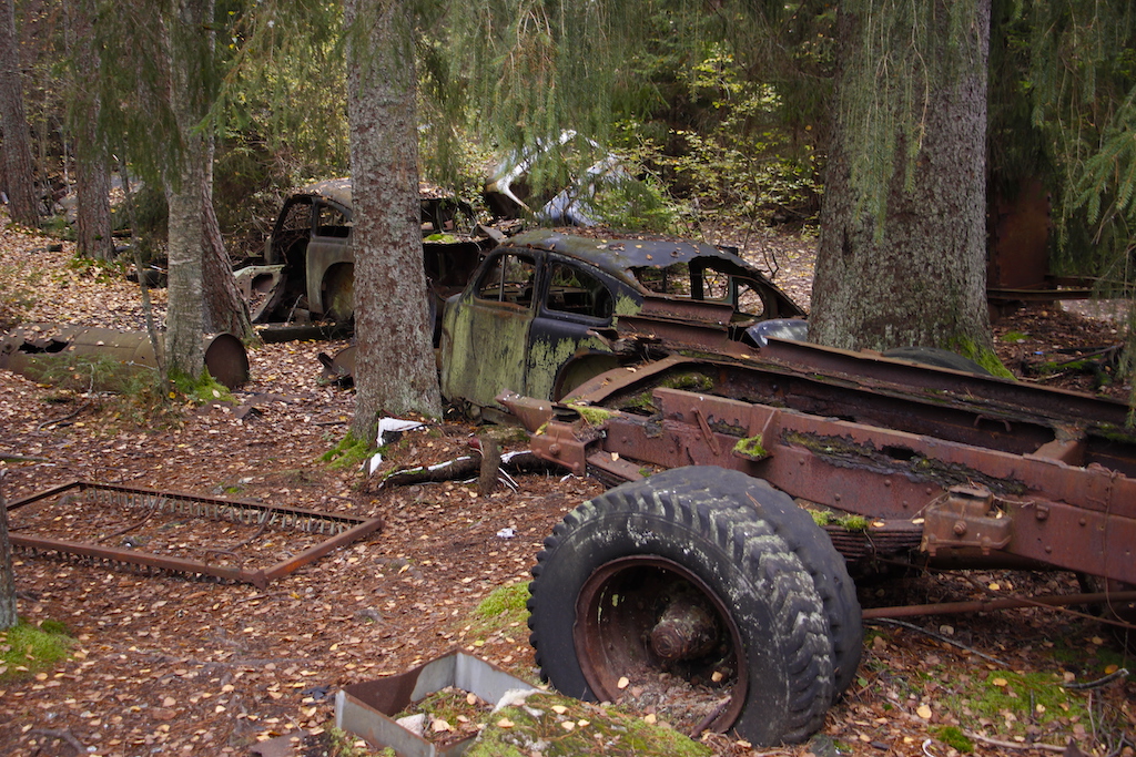 złom starych samochodów Szwecja