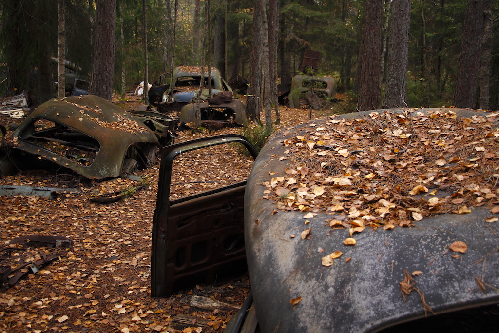 złom starych samochodów Szwecja