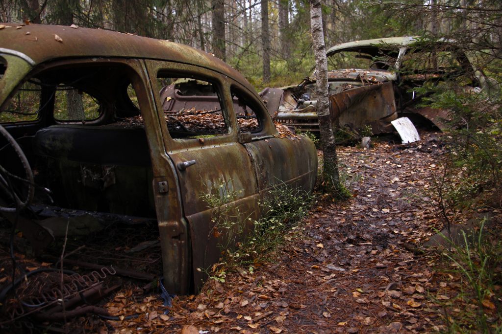 złom starych samochodów Szwecja